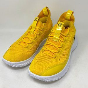 EUC Under Armour UA Curry 8 NM Team Basketball Shoes, Yellow/White, 10.5 US